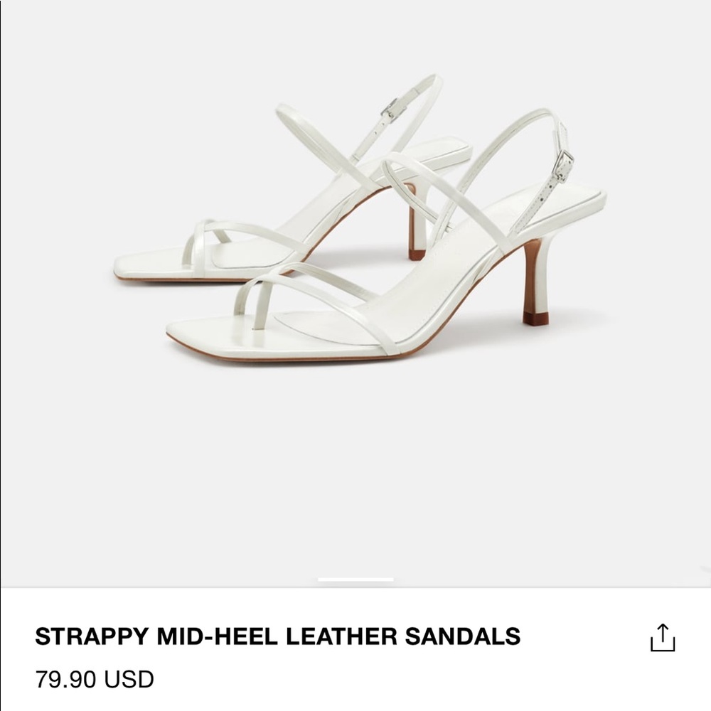 Zara Strappy Mid-Heel Sandal